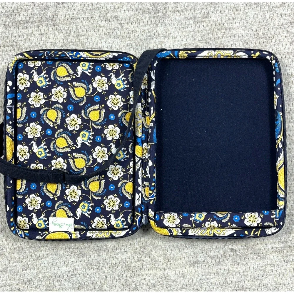 Vera‎ Bradley Ellie Blue Hard Shell Case Kindle iPad Tablet Crossbody w/ Strap